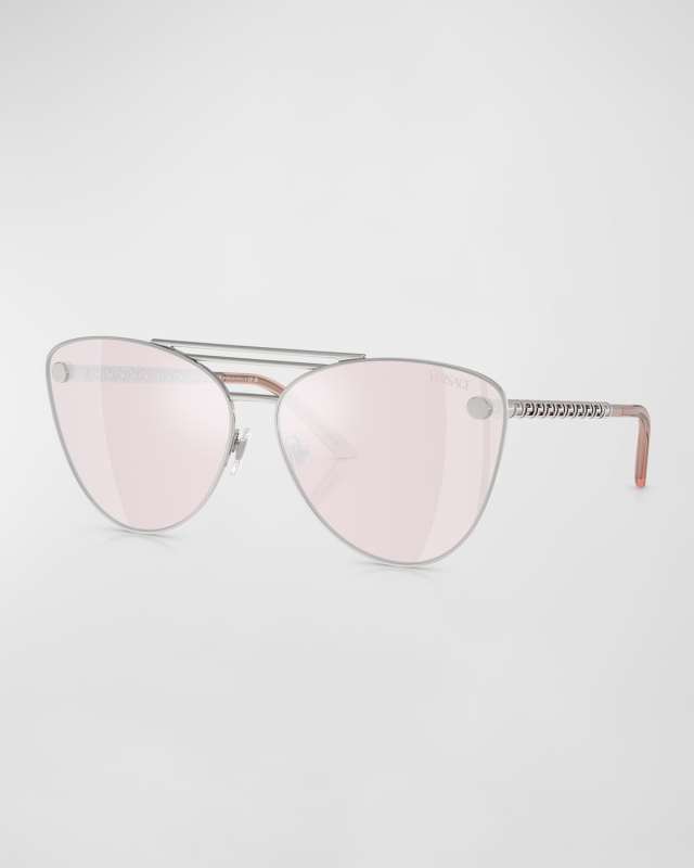 Greca Border Metal Cat-Eye Sunglasses